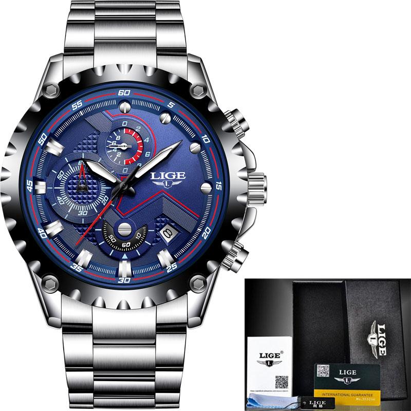 Business Elegant Men's Watch With Chronometers Day View Fluorescent Hands Excellent Look Unique Design Perfect Gift For Your Man