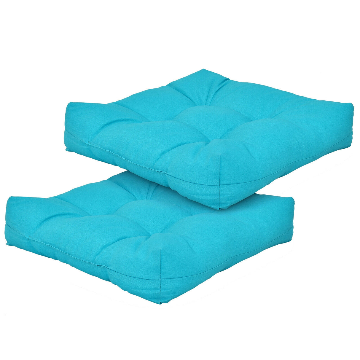 21 Inch x 21 Inch Patio Chair Seat Cushion Pads for Indoor and Outdoor-Turquoise