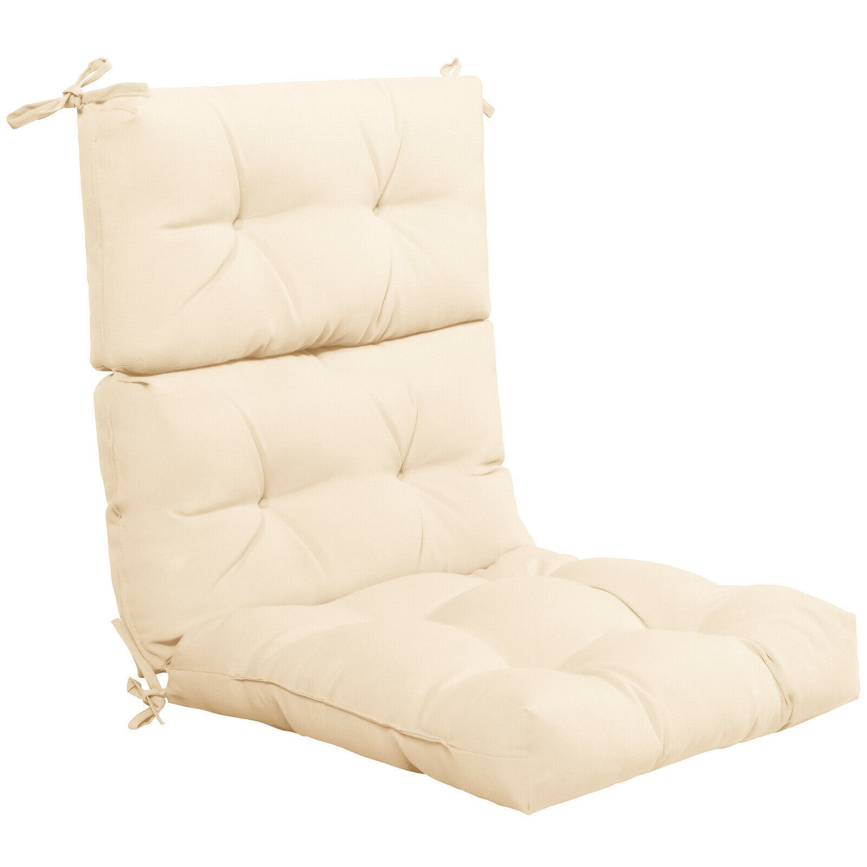 22 x 44 Inch Tufted Outdoor Patio Chair Seating Pad-Blue