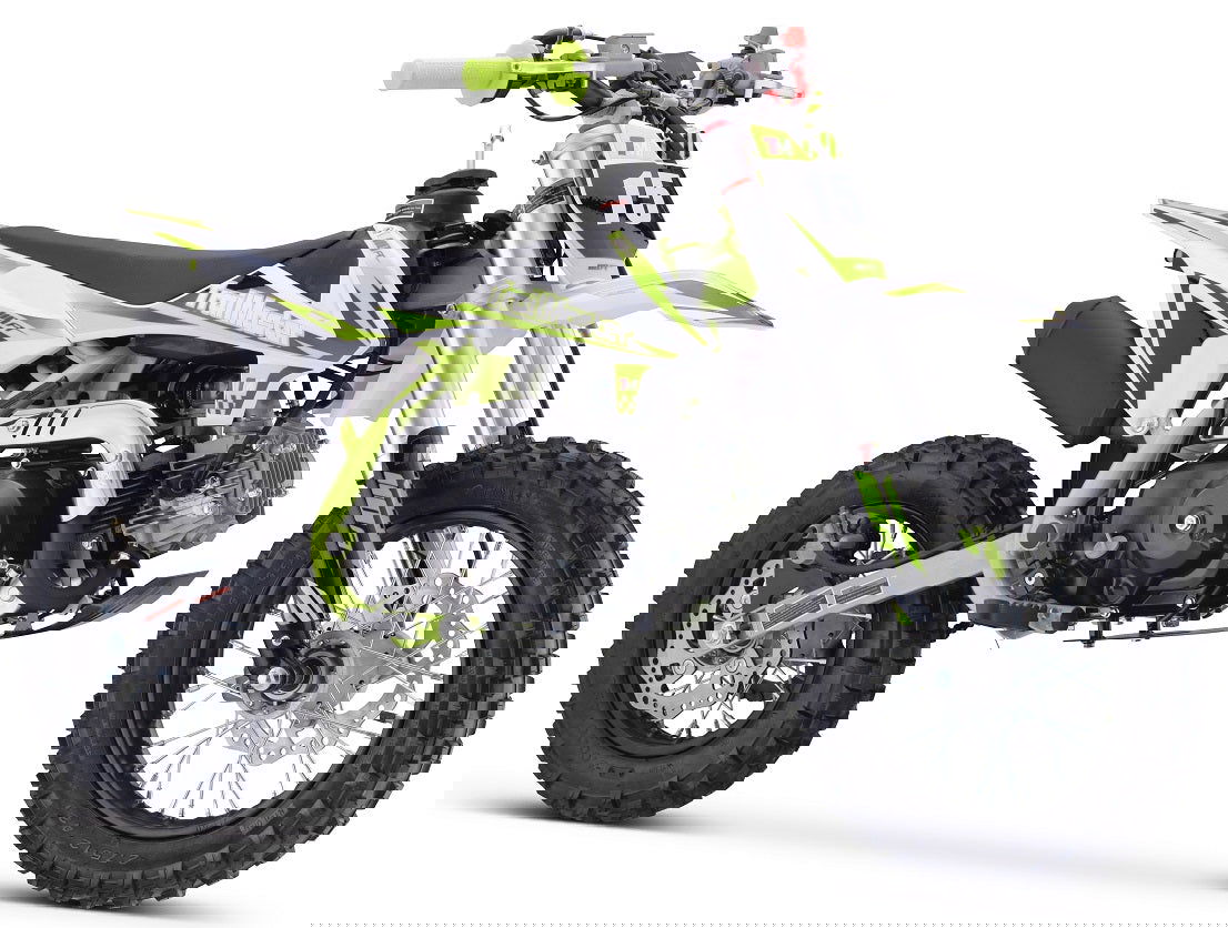 TrailMaster TM15 110cc Dirt Bike, 4-Speed Semi-Auto, Electric Start w/Kick backup, Dual Disc Brakes (12/10) Ages 8-12