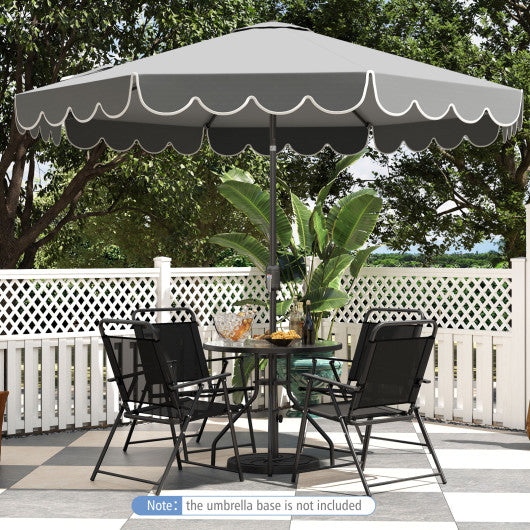 10 Feet Patio Umbrella Outdoor Market Umbrella with Crank Tilt Adjustment-Gray