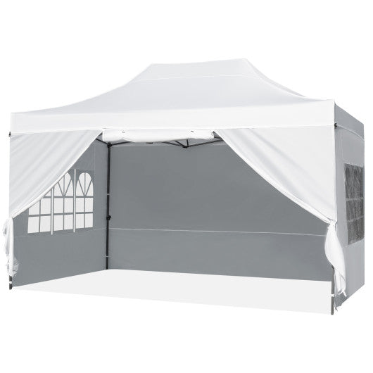 10 X 14 FT Pop up Canopy Tent Outdoor Patio Commercial Sunshade Shelter-White