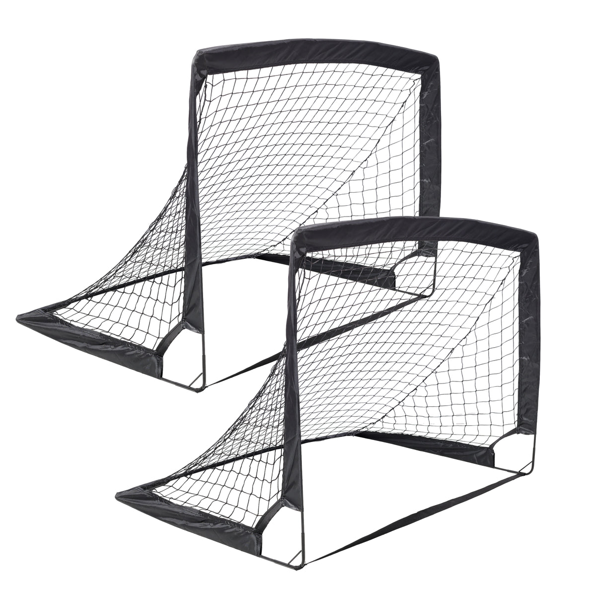 2 Pack Pop Up Soccer Goals, Portable Soccer Nets for Kids Youth Adults, Outdoor Soccer Goal Set for Backyard Games & Soccer Training