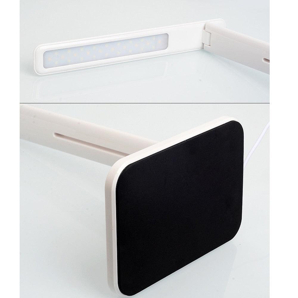 10W LED Desk Lamp with phone Wireless Charger, USB Charging Port, Dimmable Eye-Caring Office Lamp for Work, Folding Design Decorative Table Lamp Cute Study Lamps for Bedroom Décor