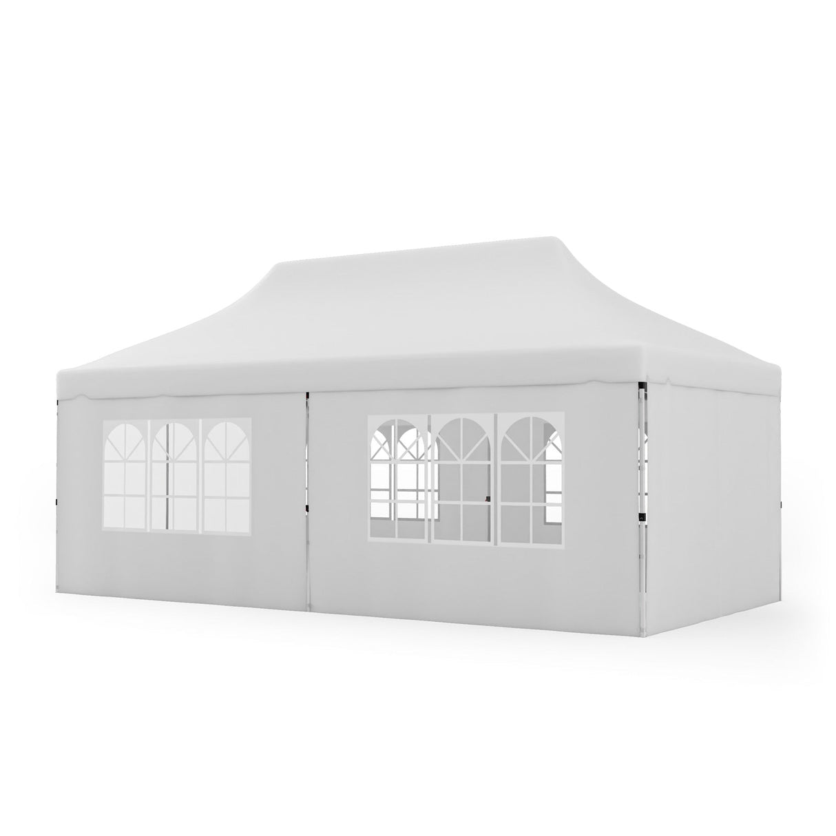10 x 20 FT Pop up Canopy with 6 Sidewalls and Windows and Carrying Bag for Party Wedding Picnic-White by DirectDeals