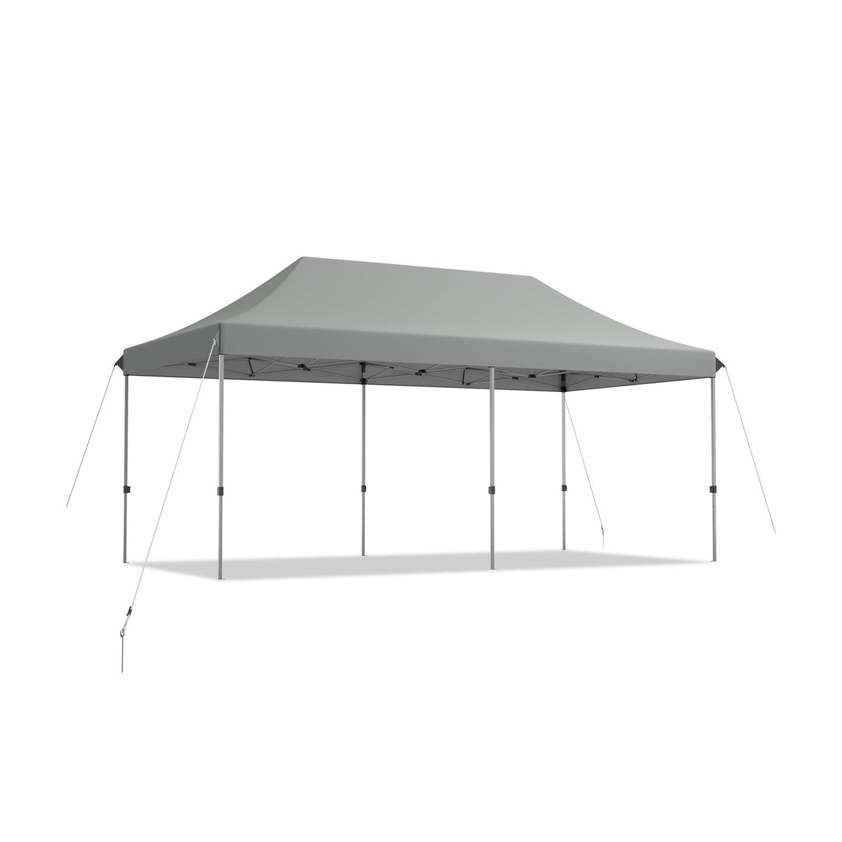 10 x 20 Feet Adjustable Folding Heavy Duty Sun Shelter with Carrying Bag-Gray by DirectDeals