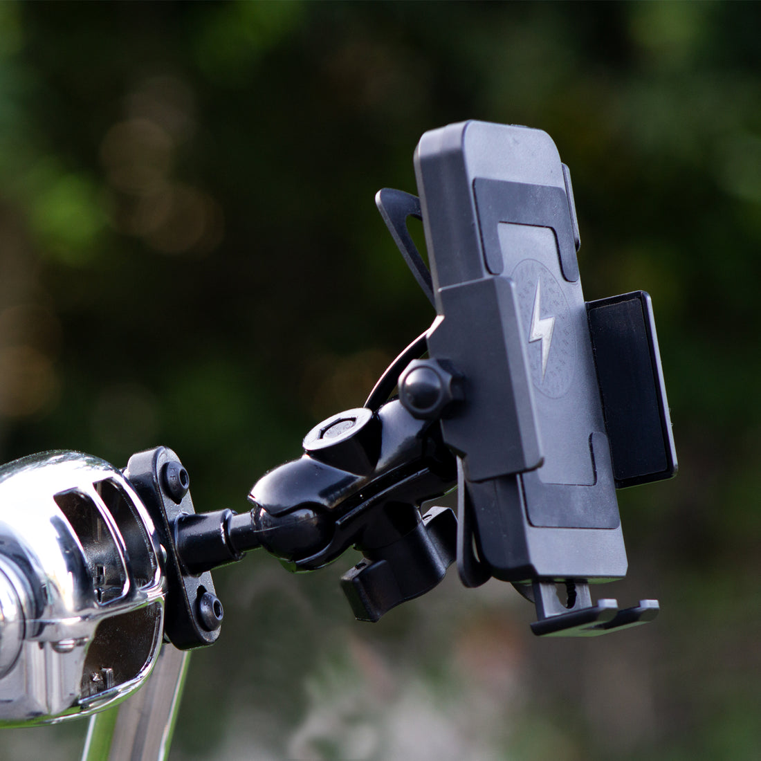 Phone Inductive Wireless charging #Mount with Quick Disconnect Power Cable and articulating 1" ball mounting by GloDea