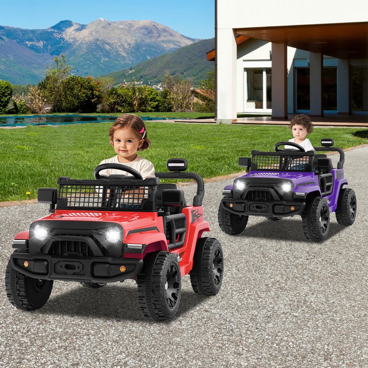 12V Kids Ride on Truck Car Battery Powered Electric Vehicle-Red
