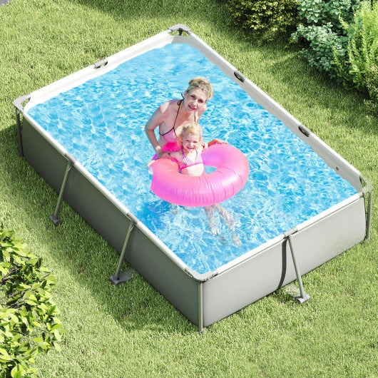 690/978/1158/1617 Gal Outdoor Family Swimming Pool with Metal Frame-10 ft