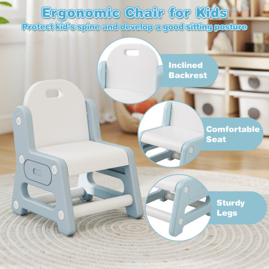 3 Piece Patio Furniture Set with Seat Cushions and Tempered Glass Tabletop-Beige