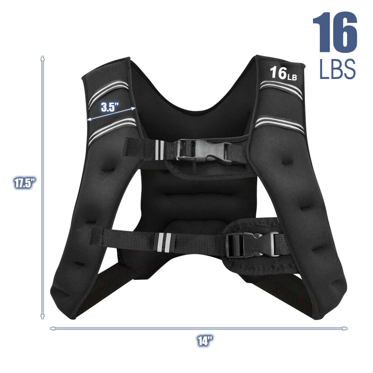 Training Weight Vest Workout Equipment with Adjustable Buckles and Mesh Bag-20 lbs
