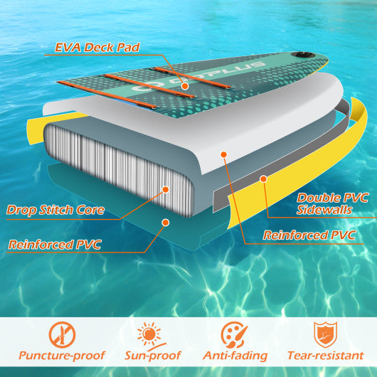 11 Feet Inflatable Stand Up Paddle Board with Kayak Seat for Adults-L