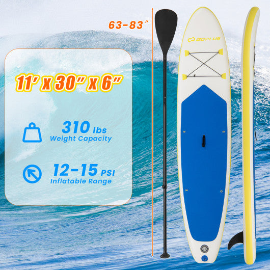 11 Feet Premium SUP Inflatable Stand Up Paddle Board with Accessories for Youth Adults-L