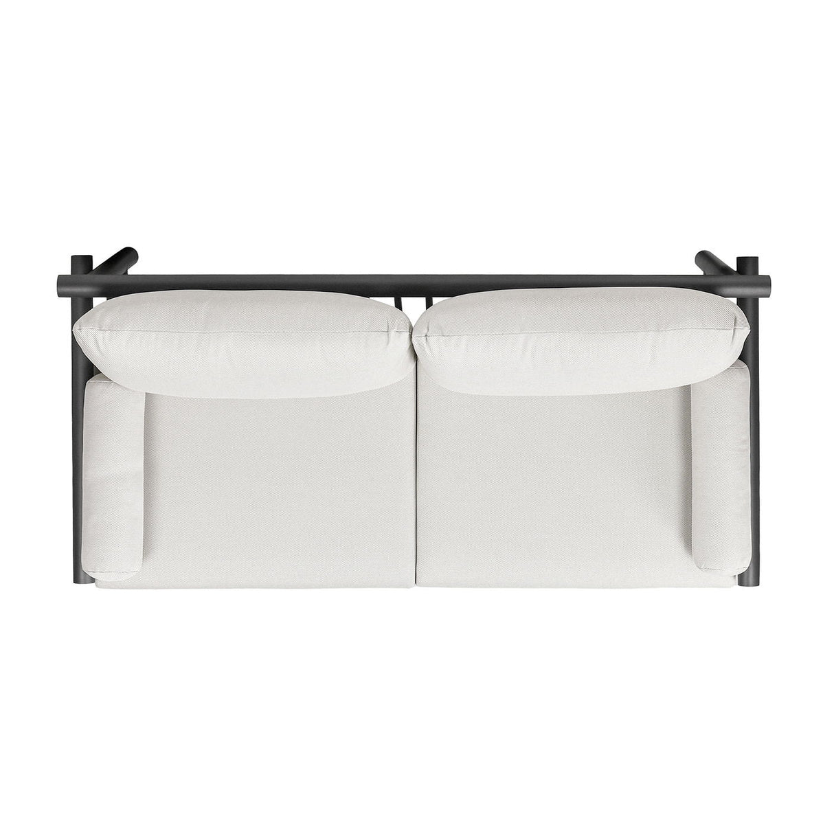 Zara - Dowel Frame Bolster Patio Deep Seating Sofa - Wheat Beige Axroma Olefin by Couch.com