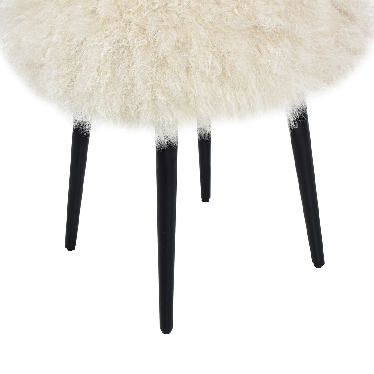Alberta - Mongolian Sheepskin Round Ottoman by Couch.com