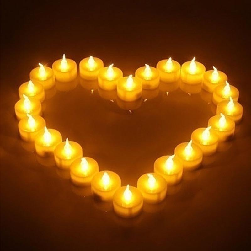 12/24/48pcs Flameless LED Tea light Tea Candles Wedding Light Romantic Candles Realistic Tea Lights Candles LED Tea light Candles Flickering Bright Tea lights Battery Operated Candles Flameless Candles Lights for Birthday Party Wedding Decorations
