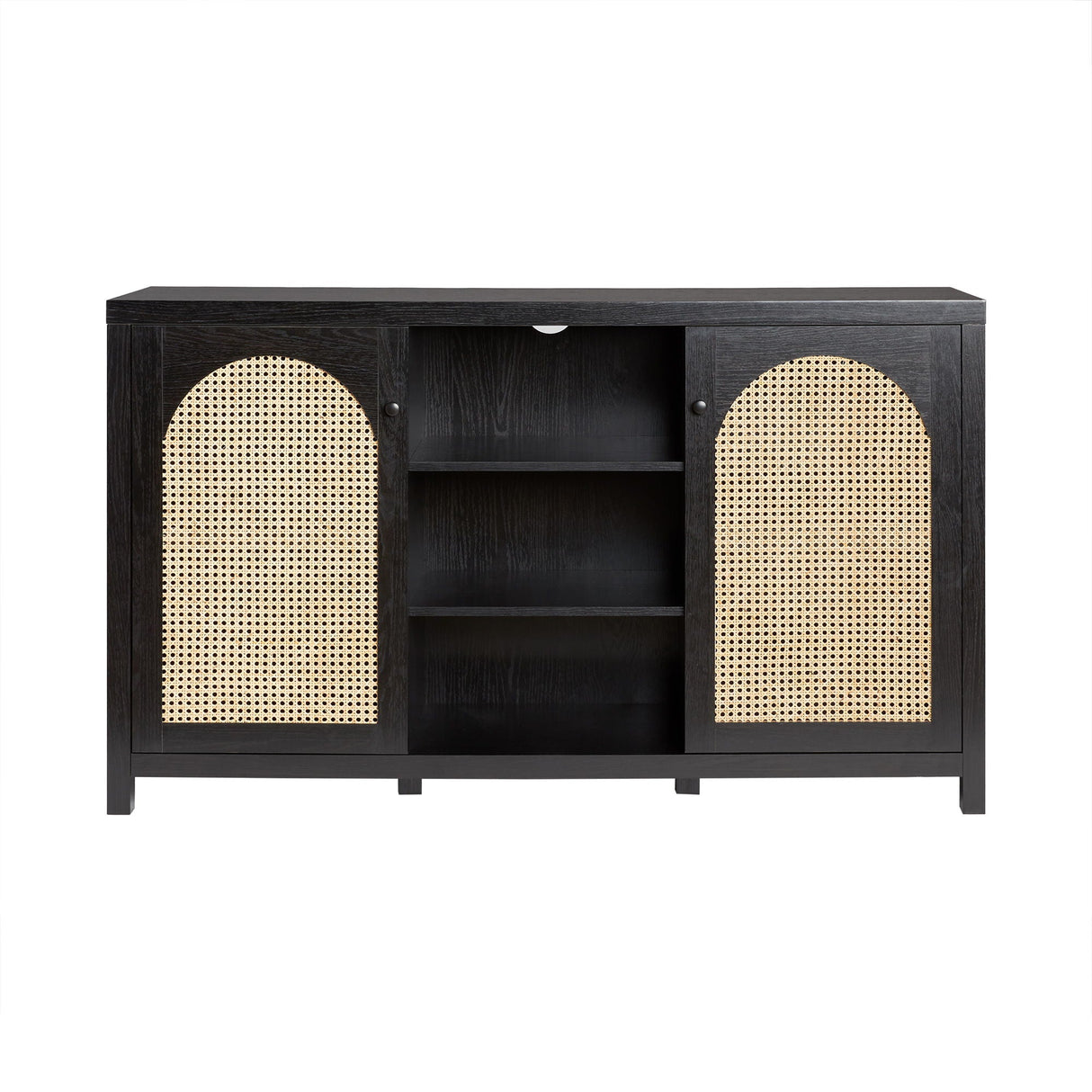 Transitional 2 Door Sideboard With Arched Rattan Panels by Couch.com