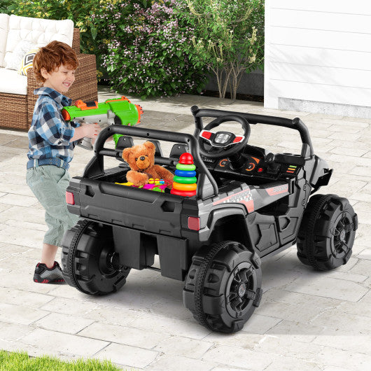 12V Battery Powered Electric Vehicle with Remote Control and 3 Speeds-Black