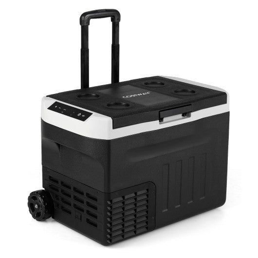 12V Car Refrigerator 32QT with Touch Panel and Removable Divider-M