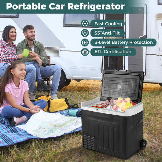 12V Car Refrigerator 42QT with Touch Panel and Removable Divider-L