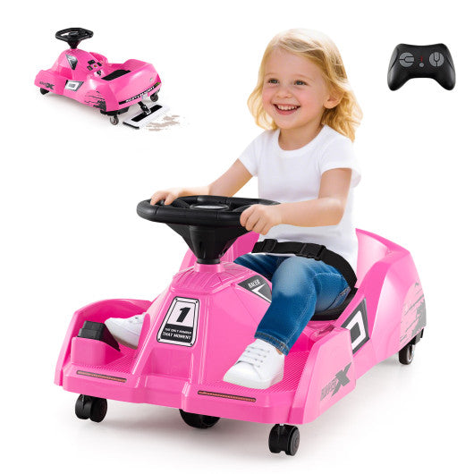 12V Electric Cleaning Go Kart with Detachable Mop and Remote Control-Pink