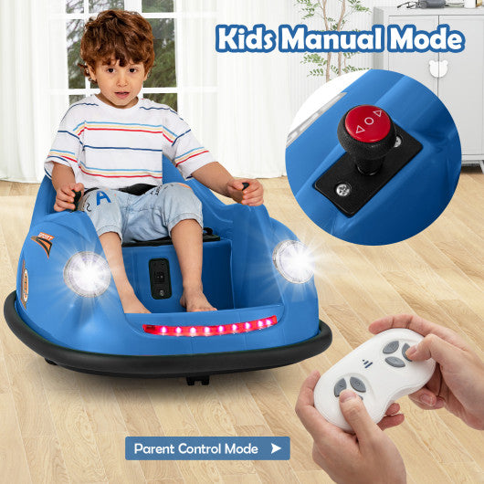 12V Electric Kids Ride on Bumper Car Battery Powered Bumping Car with Remote Control-Navy