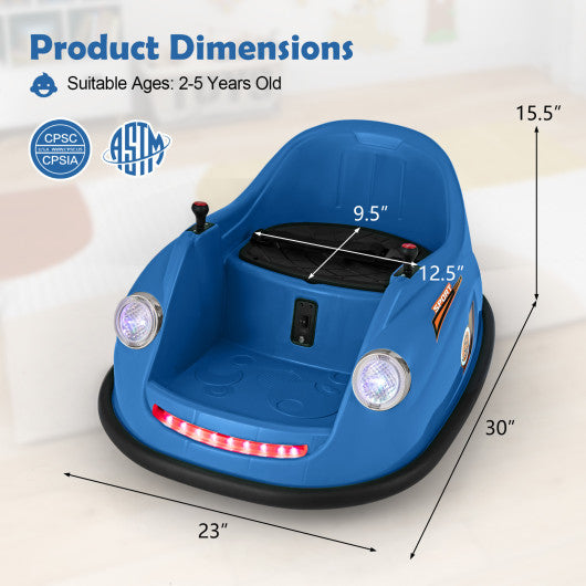 12V Electric Kids Ride on Bumper Car Battery Powered Bumping Car with Remote Control-Navy