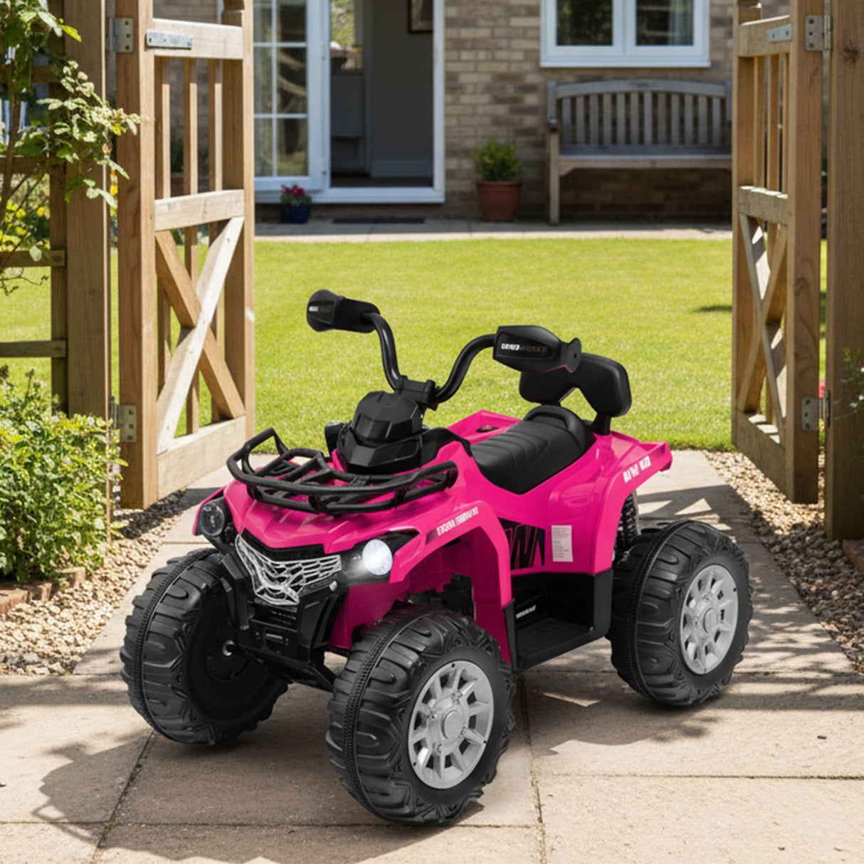 12V Kids Ride On ATV 4 Wheeler with MP3 and Headlights-Red