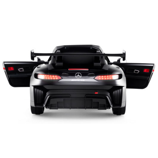 12V Kids Ride-On Car Mercedes-AMG GT3 Licensed with Adjustable Speed-Black