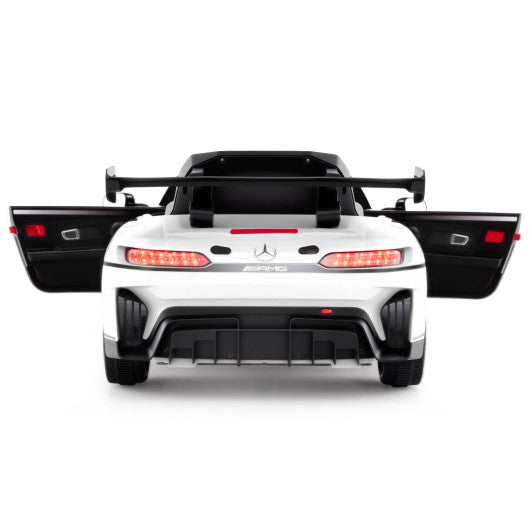 12V Kids Ride-On Car Mercedes-AMG GT3 Licensed with Adjustable Speed-White