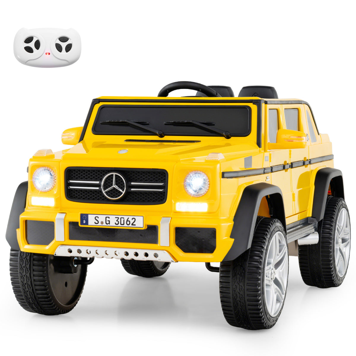 12V Licensed Mercedes-Benz Kids Ride-On Car-Yellow