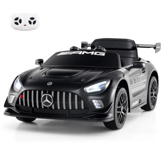 12V Kids Ride-On Car Mercedes-AMG GT3 Licensed with Adjustable Speed-Black