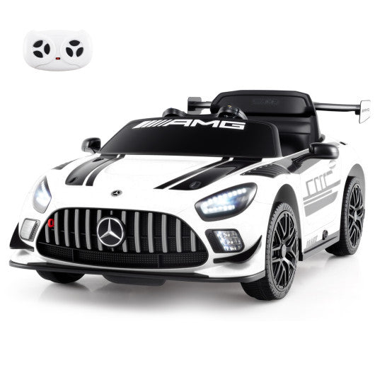 12V Kids Ride-On Car Mercedes-AMG GT3 Licensed with Adjustable Speed-White