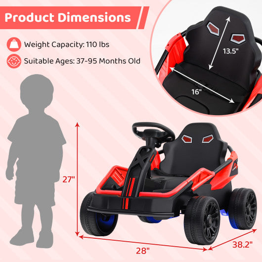 12V Ride on Car Electric UTV with Remote and Music for Big Kids-Red