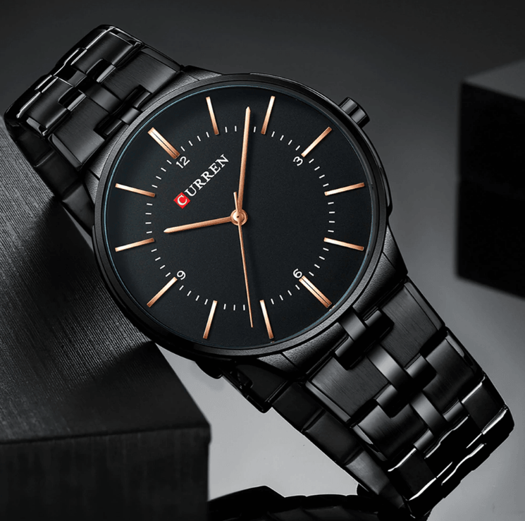 Men's Waterproof Watch With Shining Bracelet In Five Modern Designs Perfect Gift For Your Loved One