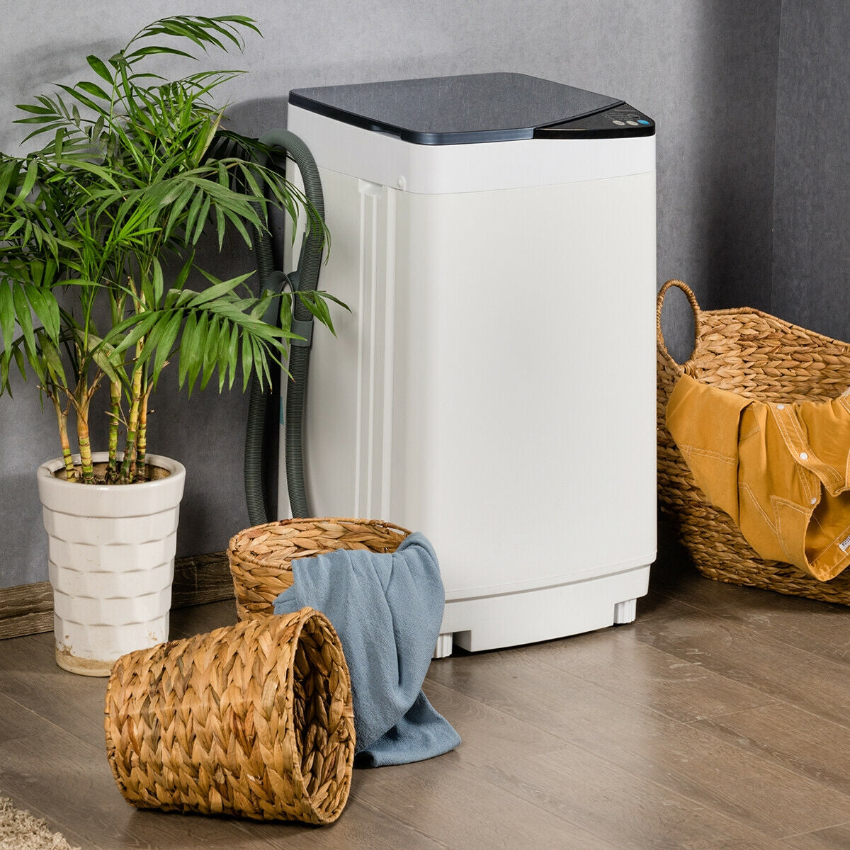 Full-Automatic Washing Machine with Built-in Barrel Light-Blue
