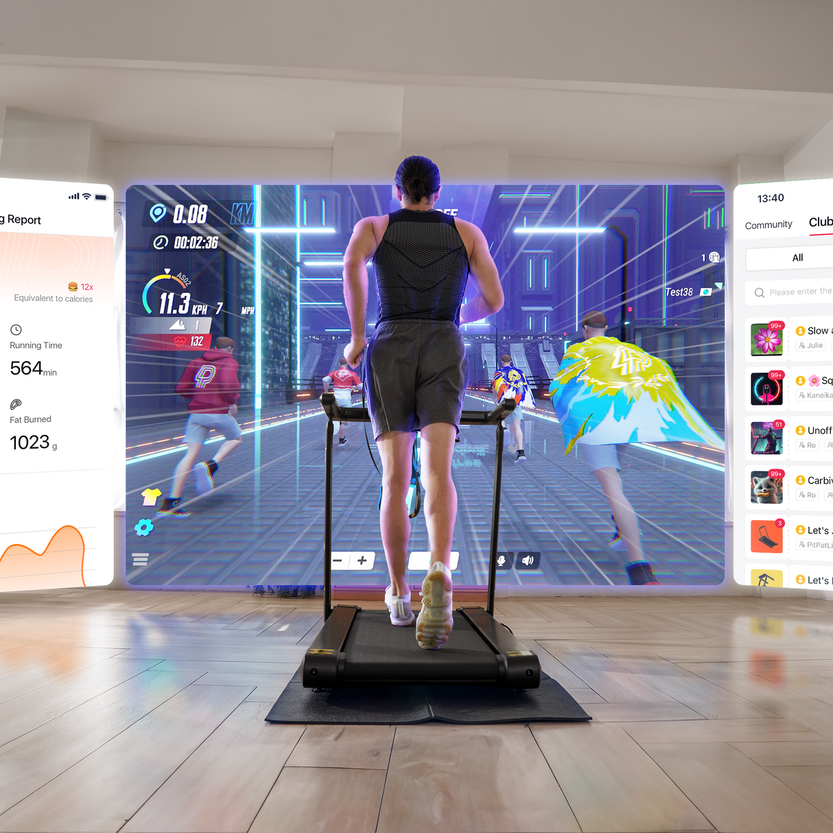 DeerRun X20 Treadmill with 15% Auto Incline Full Running Deck Treadmill | 400Lbs, 11.3Mph