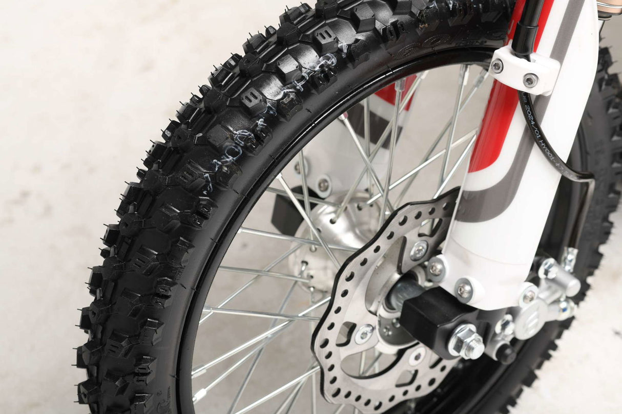 TrailMaster MK125S Pro Series Dirt Bike, 4-Speed Semi-Automatic, Electric Start, Dual Disc Brakes, (14/12) Wheels