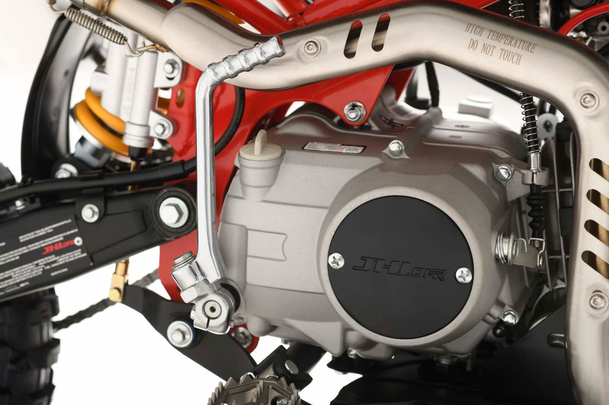 TrailMaster MK125S Pro Series Dirt Bike, 4-Speed Semi-Automatic, Electric Start, Dual Disc Brakes, (14/12) Wheels