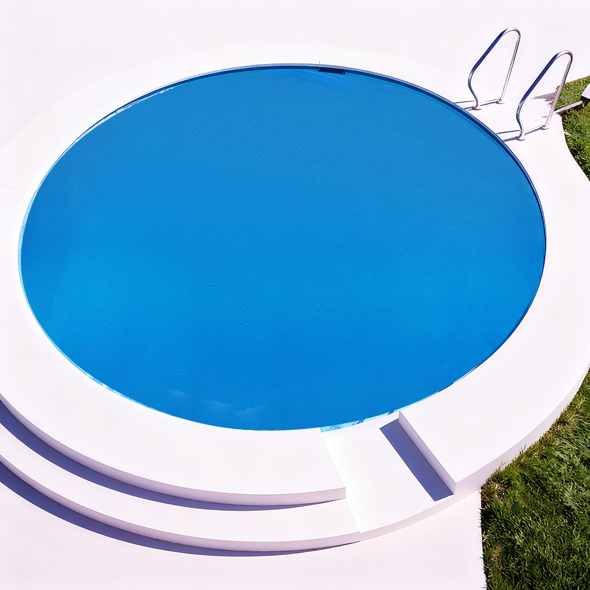 12 Feet Round Solar Pool Cover 12 Mil for In-Ground Above-Ground Swimming Pools