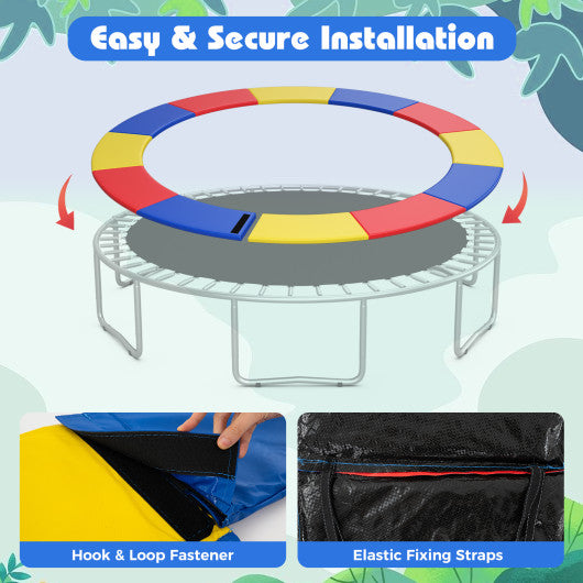 12 Feet Trampoline Pad Replacement Safety Pad with Fixing Straps (Multicolor)