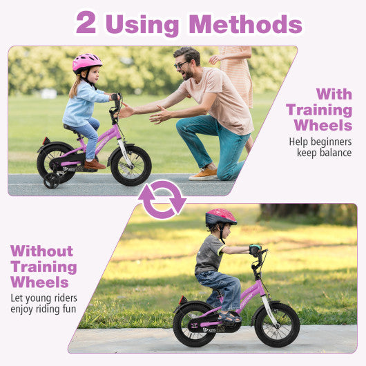12-Inch Kids Bike for 3-4 Years Old Children Bicycle with Training Wheels