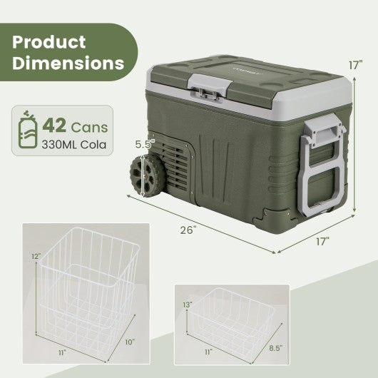 12 Volt Car Refrigerator Portable Car Fridge with Adjustable Range-35L