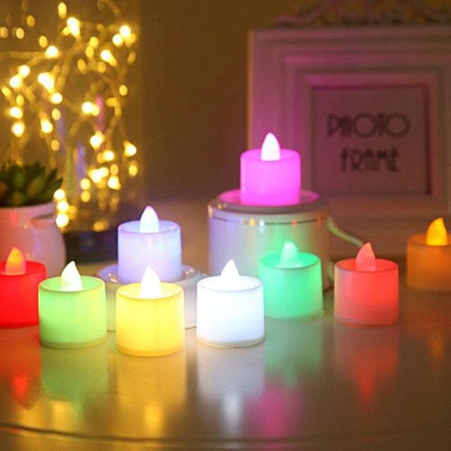 12Pcs Electronic LED Tea Light Candles Flickering Bulb Battery Operated Flameless LED Tea Light for Seasonal & Festival Celebration Electric Fake Candle Realistic Battery-Powered Flameless Candles for Home Bedroom Party Wedding Festival Decor