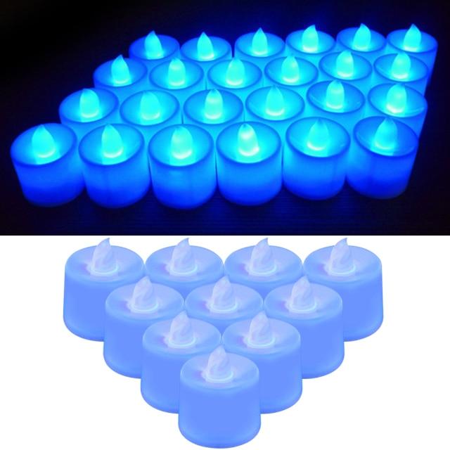 12Pcs Electronic LED Tea Light Candles Flickering Bulb Battery Operated Flameless LED Tea Light for Seasonal & Festival Celebration Electric Fake Candle Realistic Battery-Powered Flameless Candles for Home Bedroom Party Wedding Festival Decor