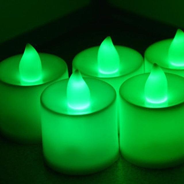 12Pcs Electronic LED Tea Light Candles Flickering Bulb Battery Operated Flameless LED Tea Light for Seasonal & Festival Celebration Electric Fake Candle Realistic Battery-Powered Flameless Candles for Home Bedroom Party Wedding Festival Decor