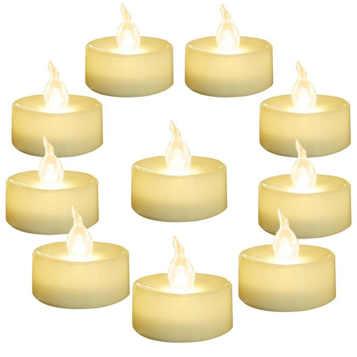 12Pcs New Battery Operated LED Tea Lights Candles Realistic and Bright Flickering Bulb Battery Operated Flameless LED Tea Light for Seasonal and Festival Celebration Home Decoration Flameless birthday Decorations Party Supplies