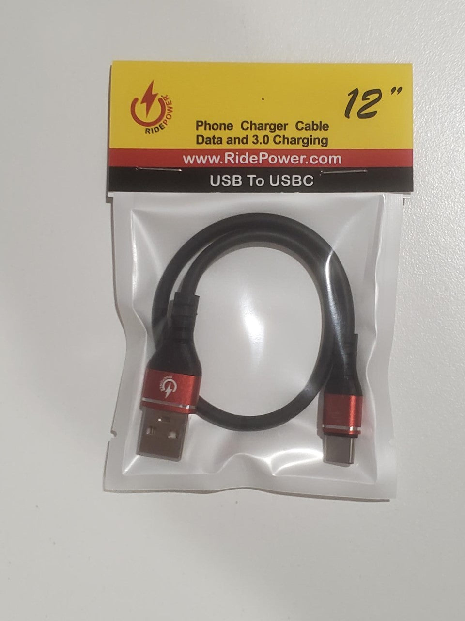 12" Fast Charging and Data Transfer High Performance Phone Cable USB to USBC by GloDea