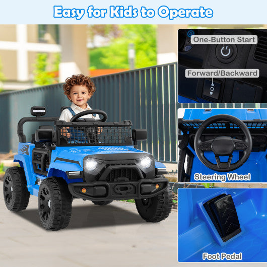 12V Kids Ride on Truck Car Battery Powered Electric Vehicle-Black