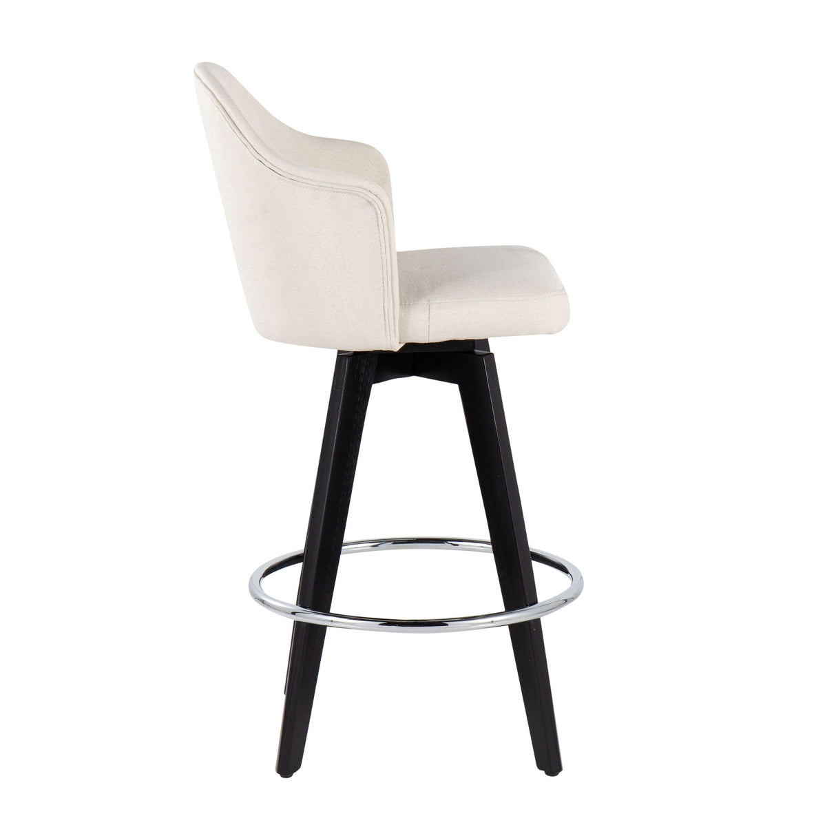 Ahoy - Contemporary Fixed Height Counter Stool With Round Footrest (Set of 2) by Couch.com